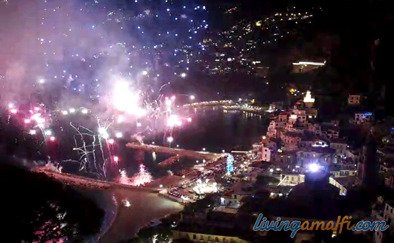 New Year’s fireworks in Amalfi